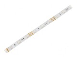 Bandă LED RGB 5050 12V 48 LED/m 10mm PCB alb IP20 9W/m