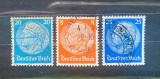Germania Reich 1933-1934 Seria Uzuală Mareșalul Paul von Hindenburg Lot 3 Valori Ștampilate Datate - OREF1
