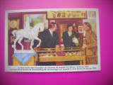 HOPCT 6344 LA EXPOZITIA ANINTIRI LEOPOLD II-1935-REGINA ASTRID-FAMILIA REGALA BELGIA-CROMO LITHO-CIOCOLATA COTE D&#039;OR, Necirculata, Printata