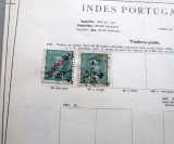 India Portugheză (Goa) 6 Reis verde cu supratipar "REPUBLICA" &ndash; emisiune 1871/1910, ștampilat -A42
