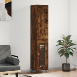 VidaXL Dulap &icirc;nalt, stejar fumuriu, 34,5x34x180 cm, lemn prelucrat