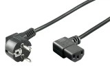 Cablu alimentare PC 2m CEE 7 7 cotit 90 la IEC320-C13 mama cotit 90 negru H03VV-F3G 0.75mm conductor cupru