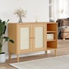 VidaXL Servantă SENJA, aspect ratan maro, 112x40x80 cm, lemn masiv pin 358028