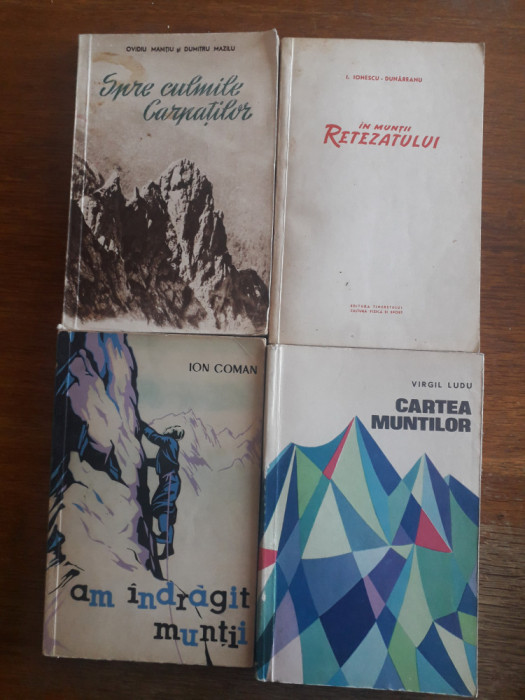 Lot 7 carti despre alpinism- Manitiu, Dunareanu, Coman, Noaghiu... / R2P4S