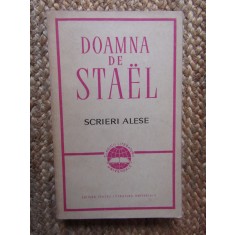 DOAMNA DE STAEL - SCRIERI ALESE, 1967