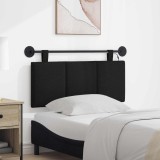 vidaXL Tăblie de pat suspendată Cu lumină LED Negru Țesătură 3424765