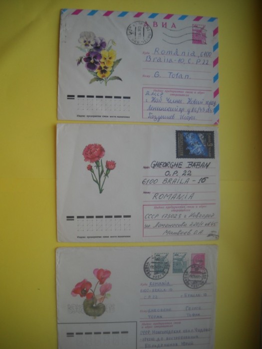 HOPCT PLIC S NR 957 SET 3 PLICURI -FLORI/FLORA - RUSIA -CIRCULAT