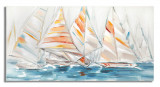 Cumpara ieftin Tablou decorativ, Reggata, Mauro Ferretti, 140 x 70 cm, canvas pictat/lemn de pin, multicolor