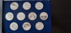 Set 10 Medalii Comemorative Argint ale Zborurilor Navetei Spatiale Challenger foto