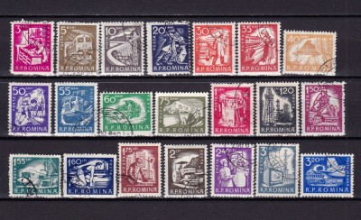 ✅ RO 1960 ,LP 498 ,&amp;quot;Uzuale - activitatea economica&amp;quot;- serie , stampilata foto