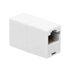 Adaptor prelungitor RJ45 8P8C Cat5 soclu - soclu conexiunea drept alb