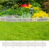 vidaXL Bordura Gazon Decorativa, 10m, Alba, 17 Bucati, Separator Gradina, Plastic PP, Inaltime 22.5 cm