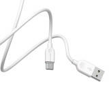 Cumpara ieftin Cablu cu conectori USB tata la USB tip C tata, Borofone BX14 LinkJet, lungime 1m, 3A, alb