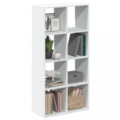 vidaXL Bibliotecă/separator cameră alb 69,5x29x137,5 cm lemn prelucrat foto