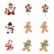 Set Ornamente Crăciun, Model Casă, Multicolor, 9 Bucăți