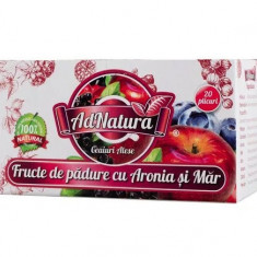 Ceai de fructe de padure cu mar si aronia, 20 plicuri, AdNatura