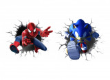 Cumpara ieftin Sticker decorativ cu Sonic si Spiderman, 70 cm, 1116STK