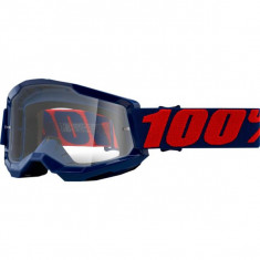 MBS Ochelari motocross/enduro 100% Strata 2, culoare albastru, sticla clara, Cod Produs: 26012932PE