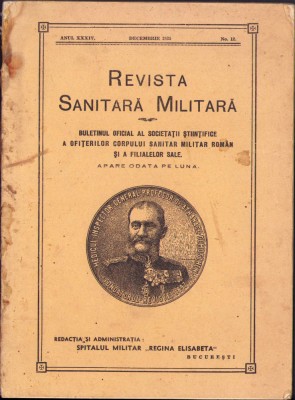 HST C1008 Revista Sanitară Militară 12/1935 foto