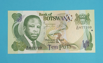 Botswana 10 Pula 2002 &amp;#039;Mogae&amp;#039; UNC serie: 877709 foto