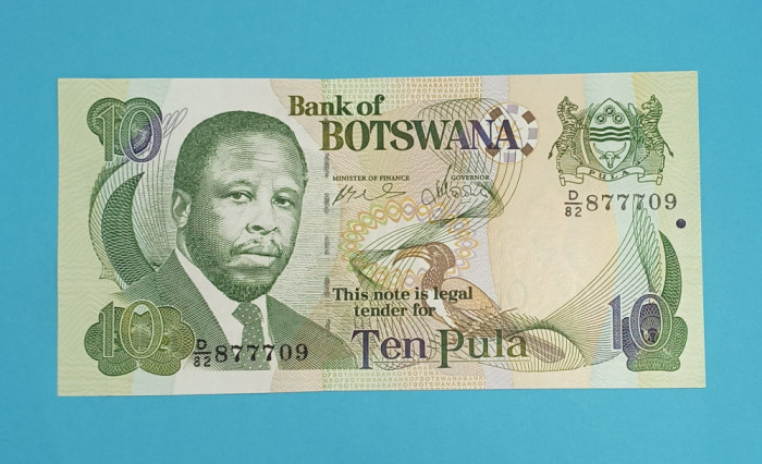 Botswana 10 Pula 2002 &#039;Mogae&#039; UNC serie: 877709