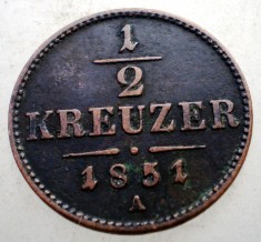 1.478 AUSTRIA 1/2 KREUZER 1851 A