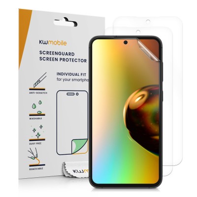 Set 3 Folii de protectie Kwmobile pentru Samsung Galaxy S23 FE, Transparent, Plastic, KWM000021LD001C foto