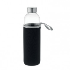 Sticla de apa sport, Everestus, 22FEB1348, 750 ml, ?6.5x25 cm, Sticla, Neopren, Negru, saculet inclus foto