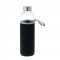 Sticla de apa sport, Everestus, 22FEB1348, 750 ml, ?6.5x25 cm, Sticla, Neopren, Negru, saculet inclus