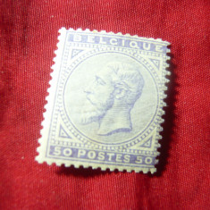 Timbru Belgia 1883 Rege Leopold II violet , val. 50C