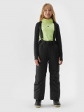 Pantaloni de schi cu bretele membrana 8000 pentru fete - negri, 4F Sportswear
