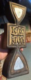 IISUS HRISTOS BIRUITORUL,OBIECT DE CULT SCULPTAT IN LEMN DE STEJAR( IC KC + NIKA )/270x100x60 mm.si aprox.1100 g.