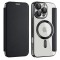 Husa MagSafe pentru Samsung Galaxy A17 5G, Techsuit, SmartMag Book, Neagra