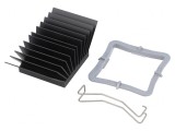 Radiator Extrudat cu Aripioare BGA Negru 32.5x32.5mm