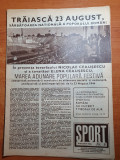 Sport august 1986-sportul in jud. constanta,romania austria la fotbal