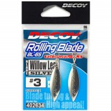 Paleta Oscilanta cu Vartej Decoy BL-65 Willow Leaf Silver, 2buc (Marime: 2)