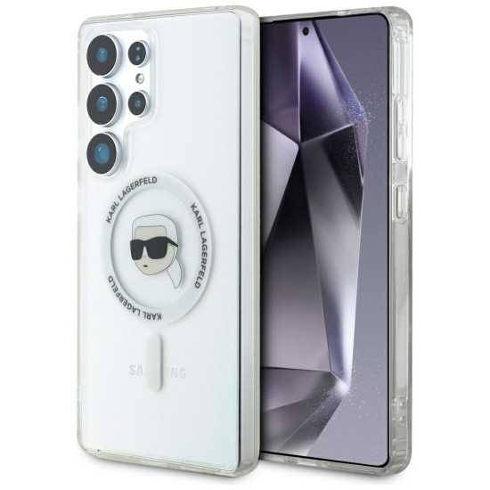 Husa pentru Samsung Galaxy S25 Ultra - Karl Lagerfeld IML MagSafe (KLHMS25LHLSKIH) - Karl`s Head