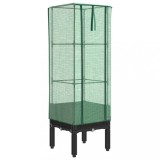 Cumpara ieftin Strat inaltat cu husa de sera, aspect ratan, 40x40x140 cm