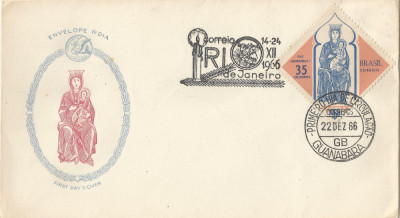 Brazilia, Crăciun, 1966, FDC foto