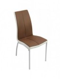 Scaun Bucatarie BUC 234 Piele Ecologica, Cadru Metalic Cromat, Rezistent 110 kg, Confortabil, Modern, 94 cm Inaltime