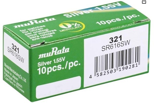 Pachet 10 baterii pentru ceas - Murata SR616SW - 321