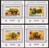 CENTRAL AFRICA 1983 WWF FAUNA PROTEJATA RINOCERI