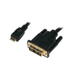 CABLU video LOGILINK adaptor Mini-HDMI (Type C)(T) la DVI-D SL (T) 2m conectori auriti negru &amp;amp;quot;CHM004&amp;amp;quot; foto