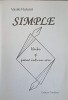 SIMPLE - Vasile Fluturel - Poezie, Editura Panfilius, 2005, 80 pagini, cu dedicatia autorului