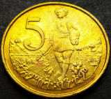 Cumpara ieftin Moneda exotica 5 SANTEEM - ETIOPIA 1969, anul 1977 * cod 2631, Africa