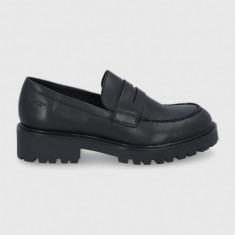 Vagabond Shoemakers Pantofi de piele femei, culoarea negru, cu toc plat