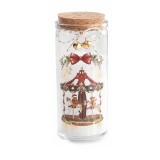 Lumanare parfumata Craciun aroma Caramel si Popcorn &Oslash; 6 cm x 14,5 H