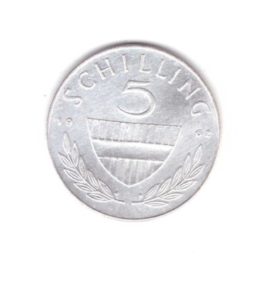 Moneda Austria 5 schilling 1962, stare foarte buna, curata foto