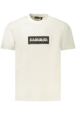 Napapijri Tricou barbati, cu imprimeu cu text, Regular Fit, Alb (Marime: M) foto