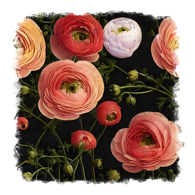 Sticker decorativ, Flori, Roz, 55 cm, 9431ST foto